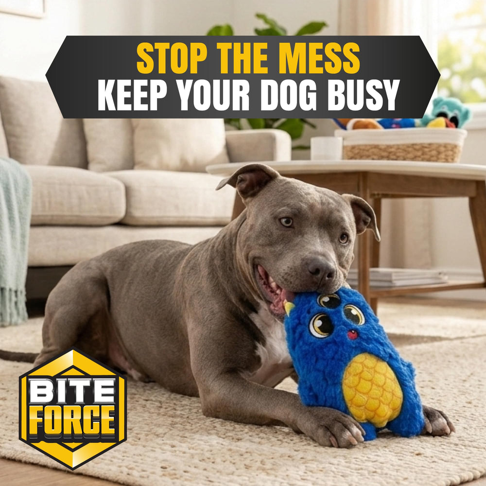 Bite Force étiquette produit montrant matériaux et instructions