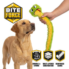 Bite Force plan sur le couineur interne stimulant l'intérêt du chien