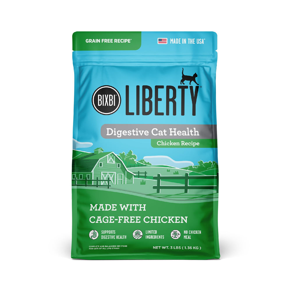 BIXBI emballage avant montrant recette poulet et bénéfice digestion