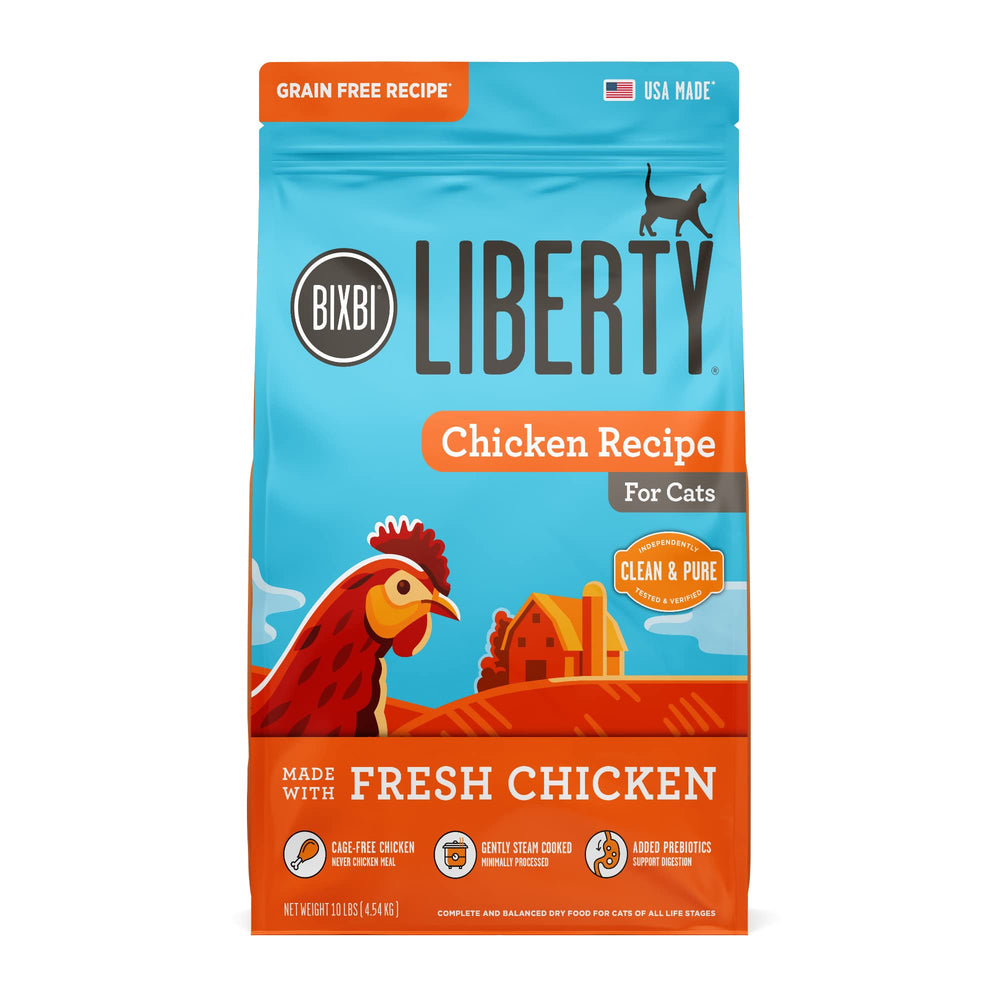 BIXBI emballage devant montrant la recette poulet et bénéfice nutritionnel