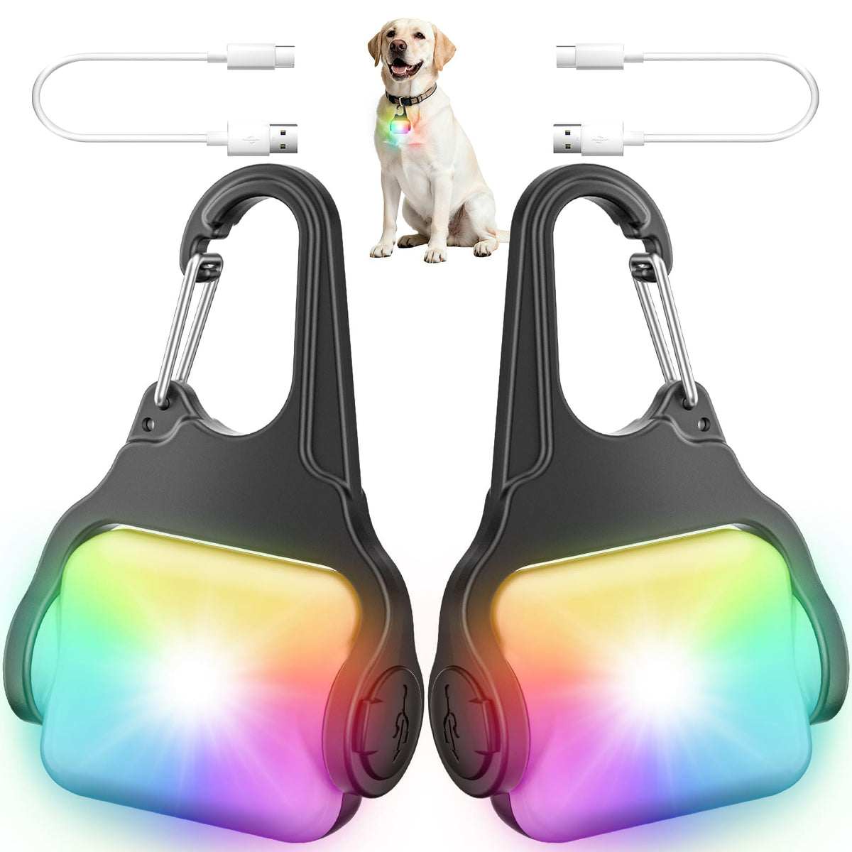 BLBS vue avant de la lampe collier, visibilité accrue pour la sécurité
