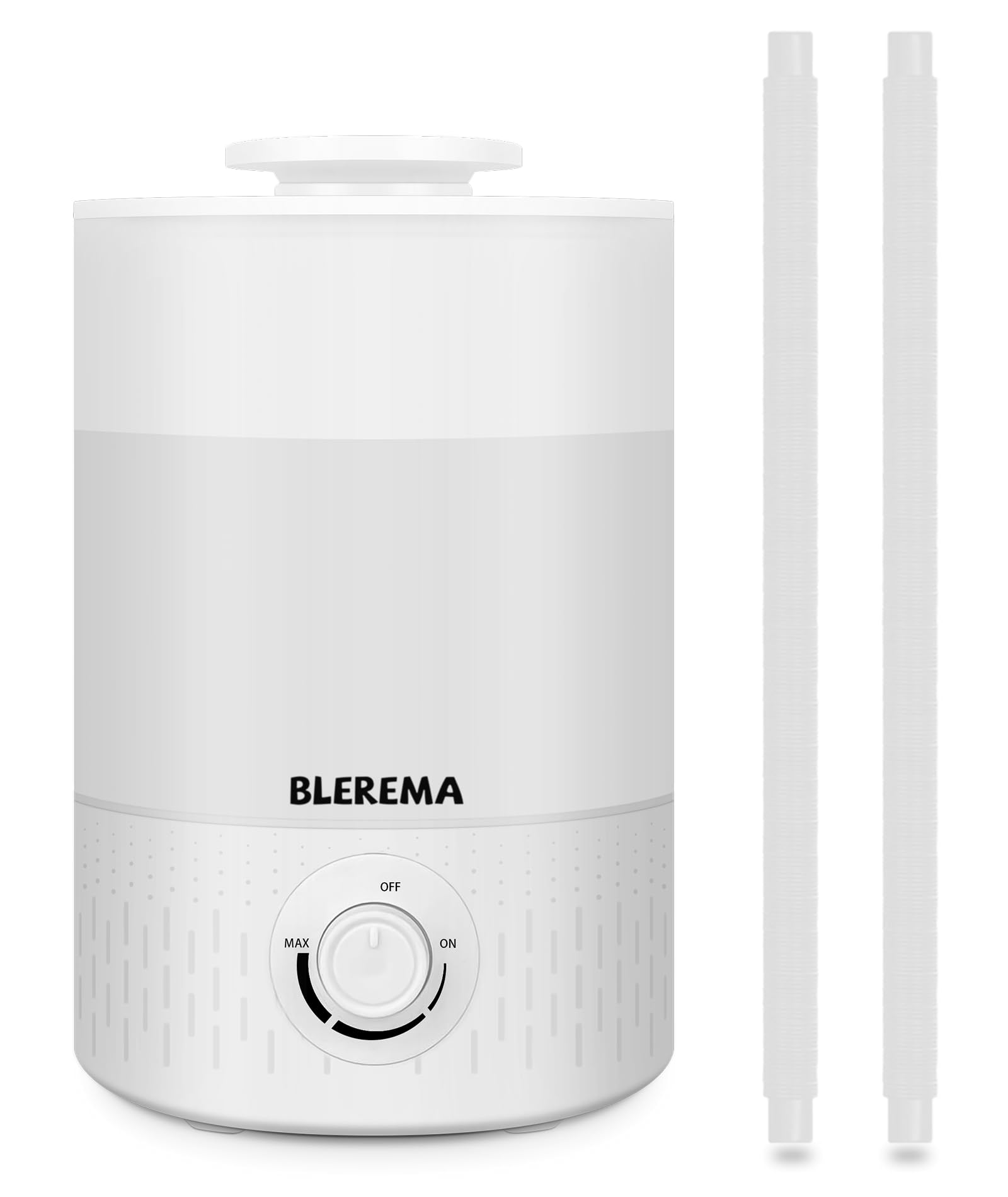BLEREMA vue avant de l'humidificateur compact montrant un design sans fuite pour tranquillité