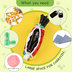 BlissBud pochette ouverte montrant un rouleau de sacs standards