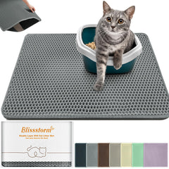 blissstorm vue avant du tapis capture la litière et protège le sol