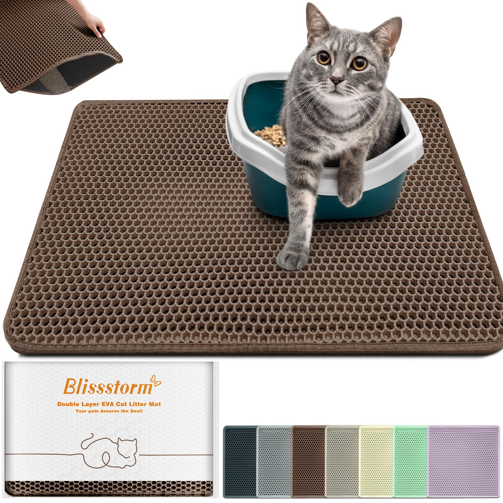 blissstorm tapis litière vue avant grand format protège sol