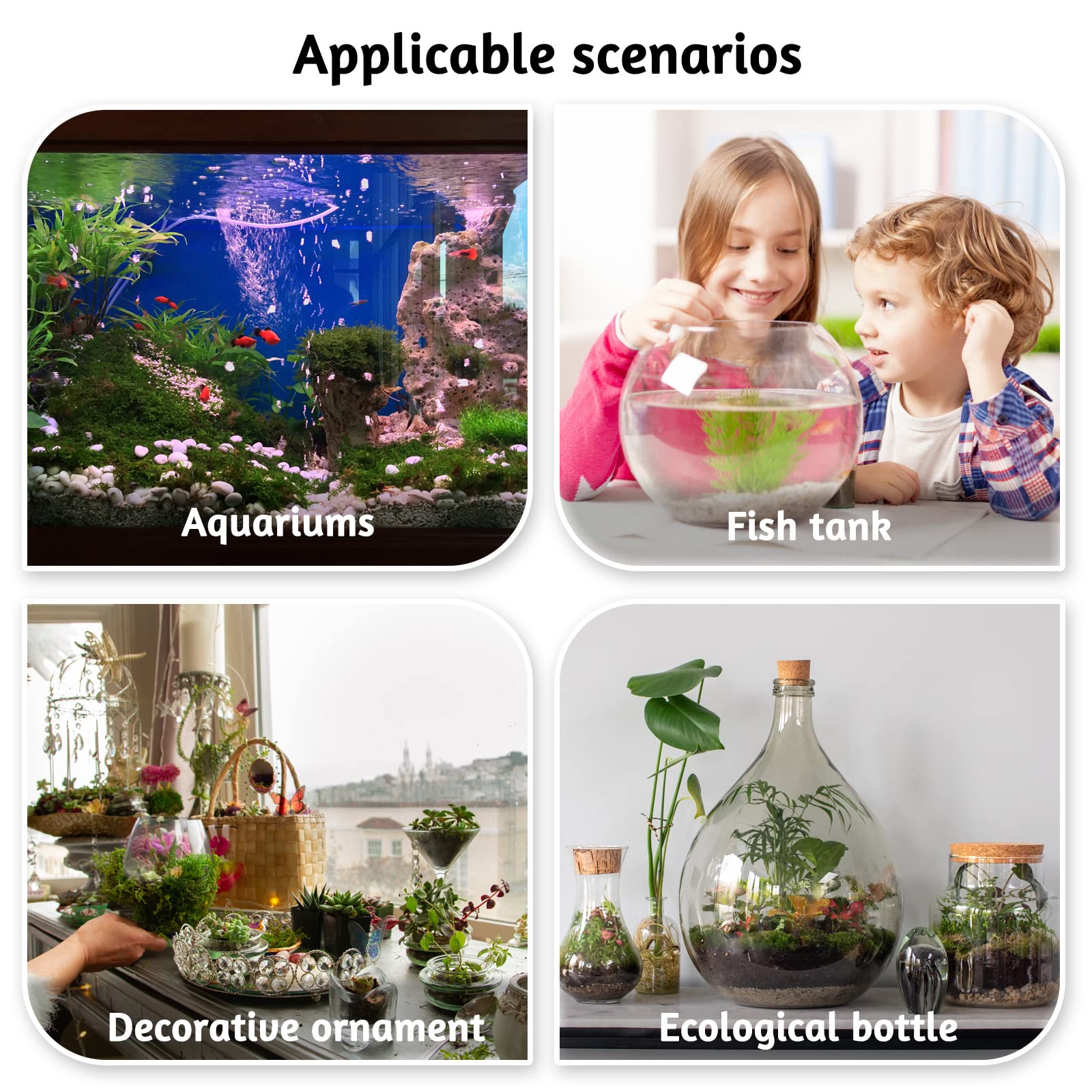 BLLREMIPSUR scène aquarium naufrage met en valeur ambiance décorative