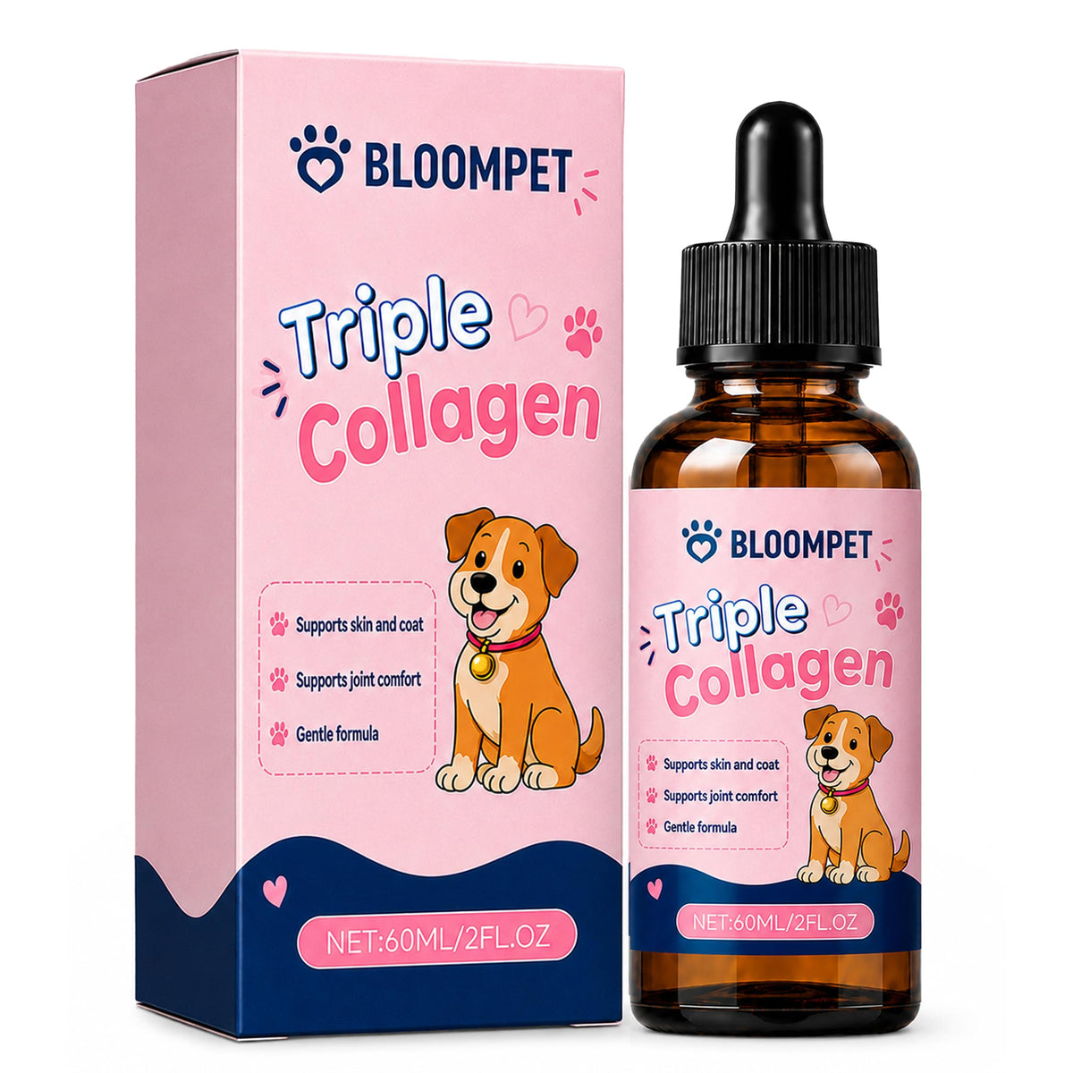 bloompet flacon face montrant format pratique et administration facile