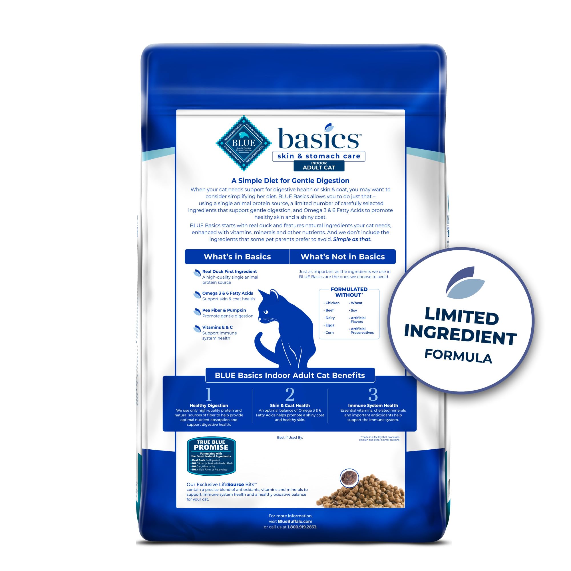 Blue Buffalo gros plan croquettes et texture pour appétence améliorée