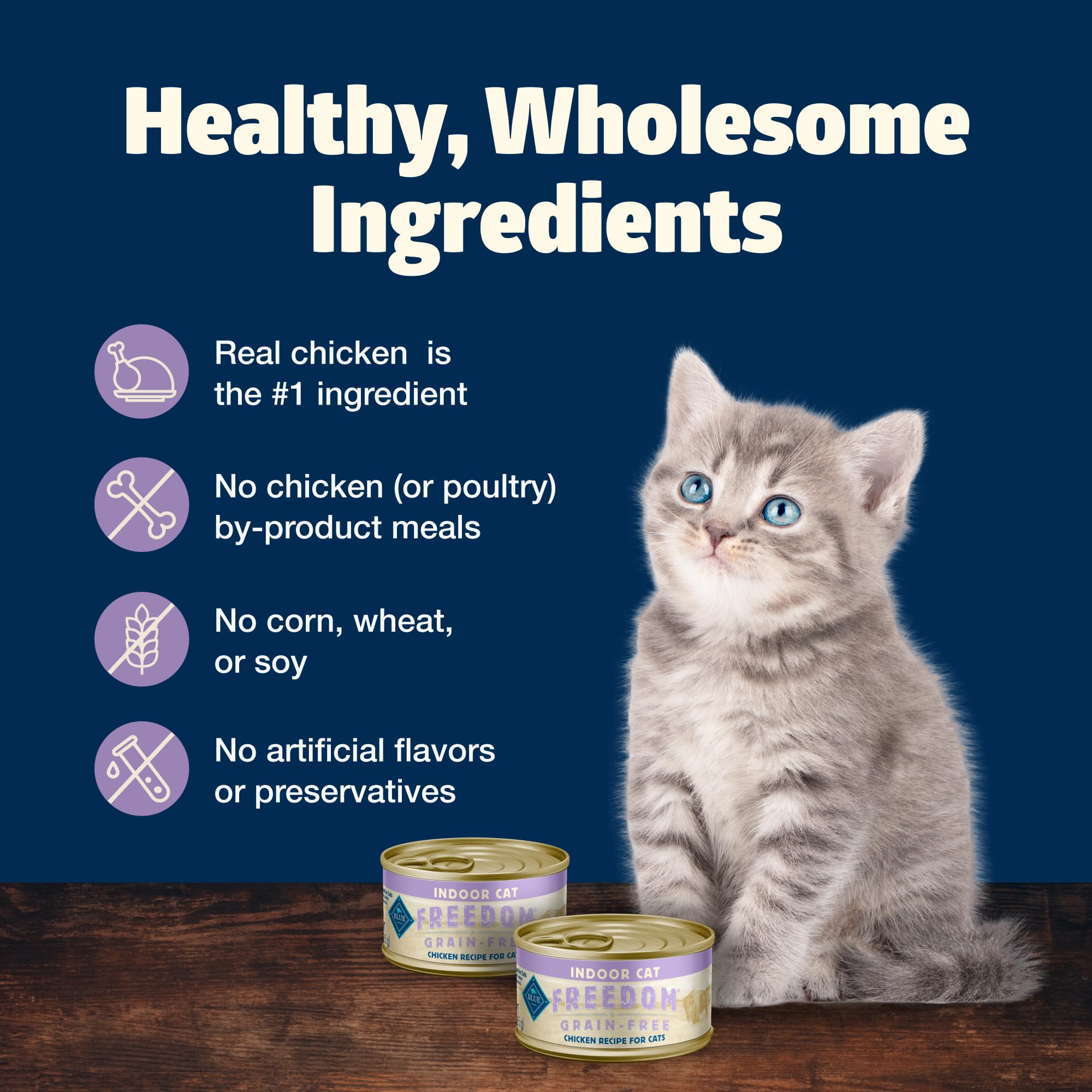 Blue Buffalo chaton mangeant la pâté favorise croissance saine