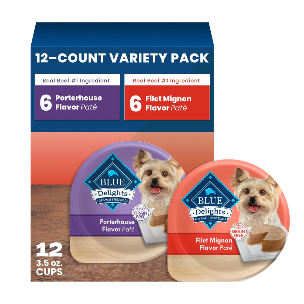 Blue Buffalo packaging du coffret Delights montrant les coupelles pratiques