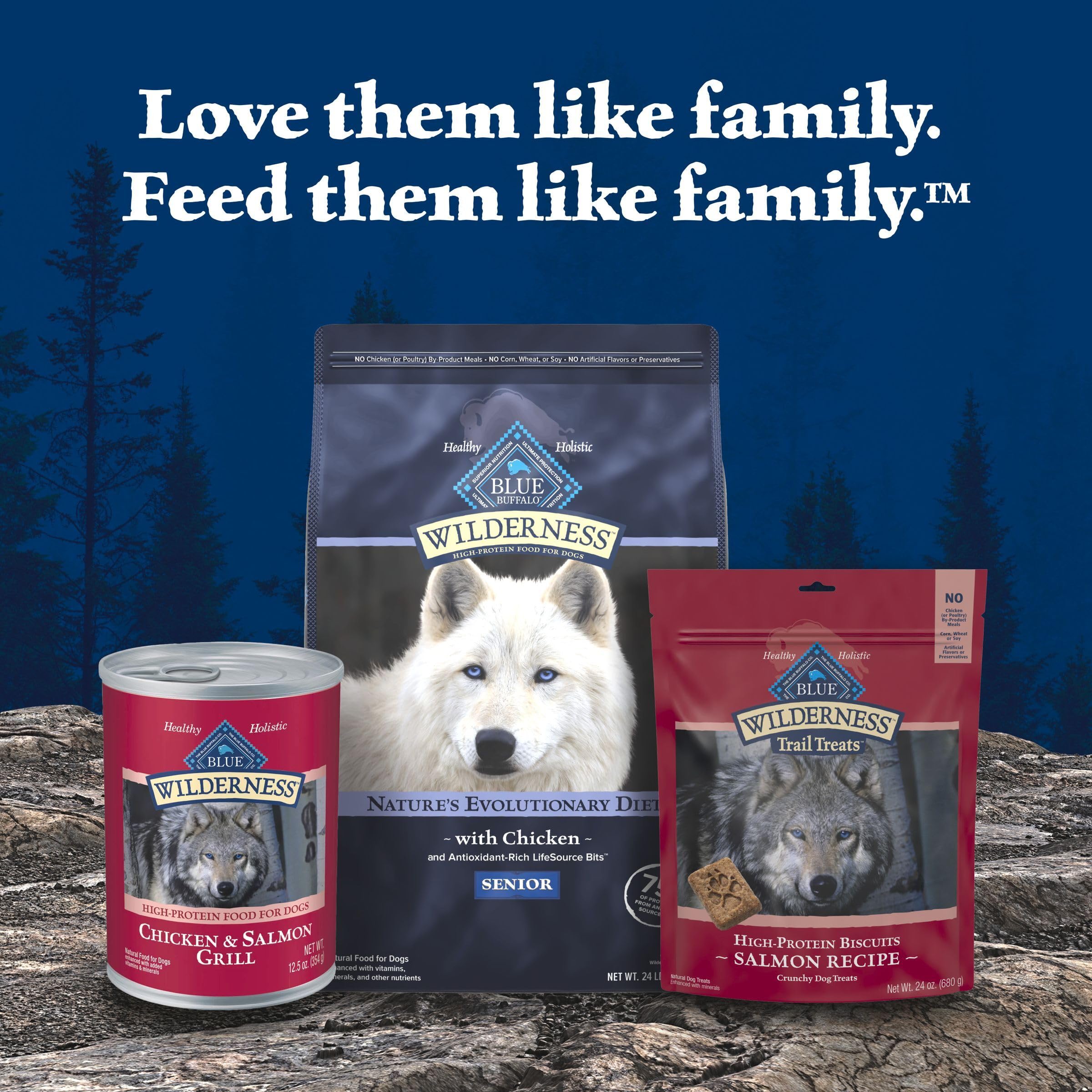 Blue Buffalo Denali comparaison taille d'une conserve versus main pour échelle