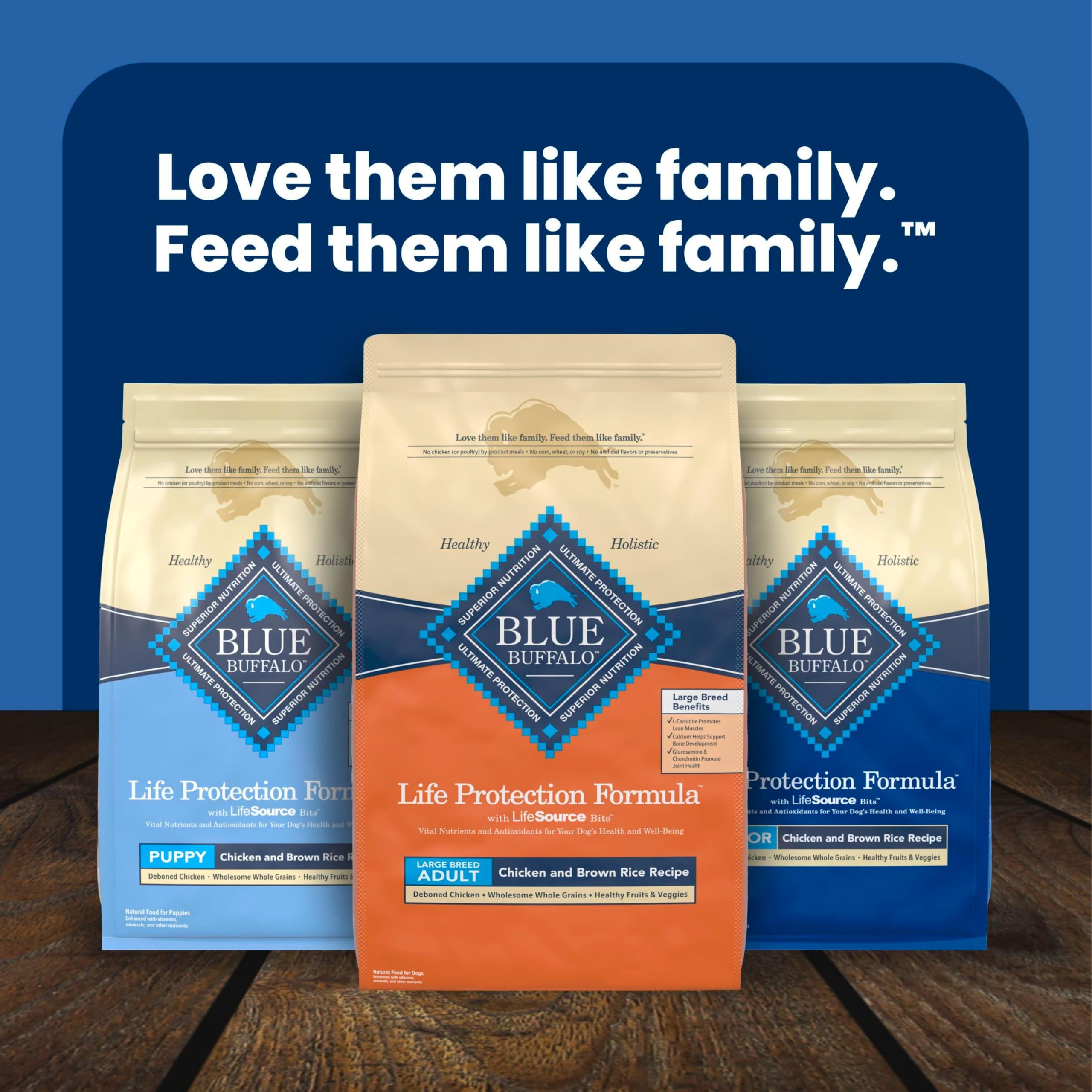 Cuisine familiale avec Blue Buffalo montrant intégration au quotidien