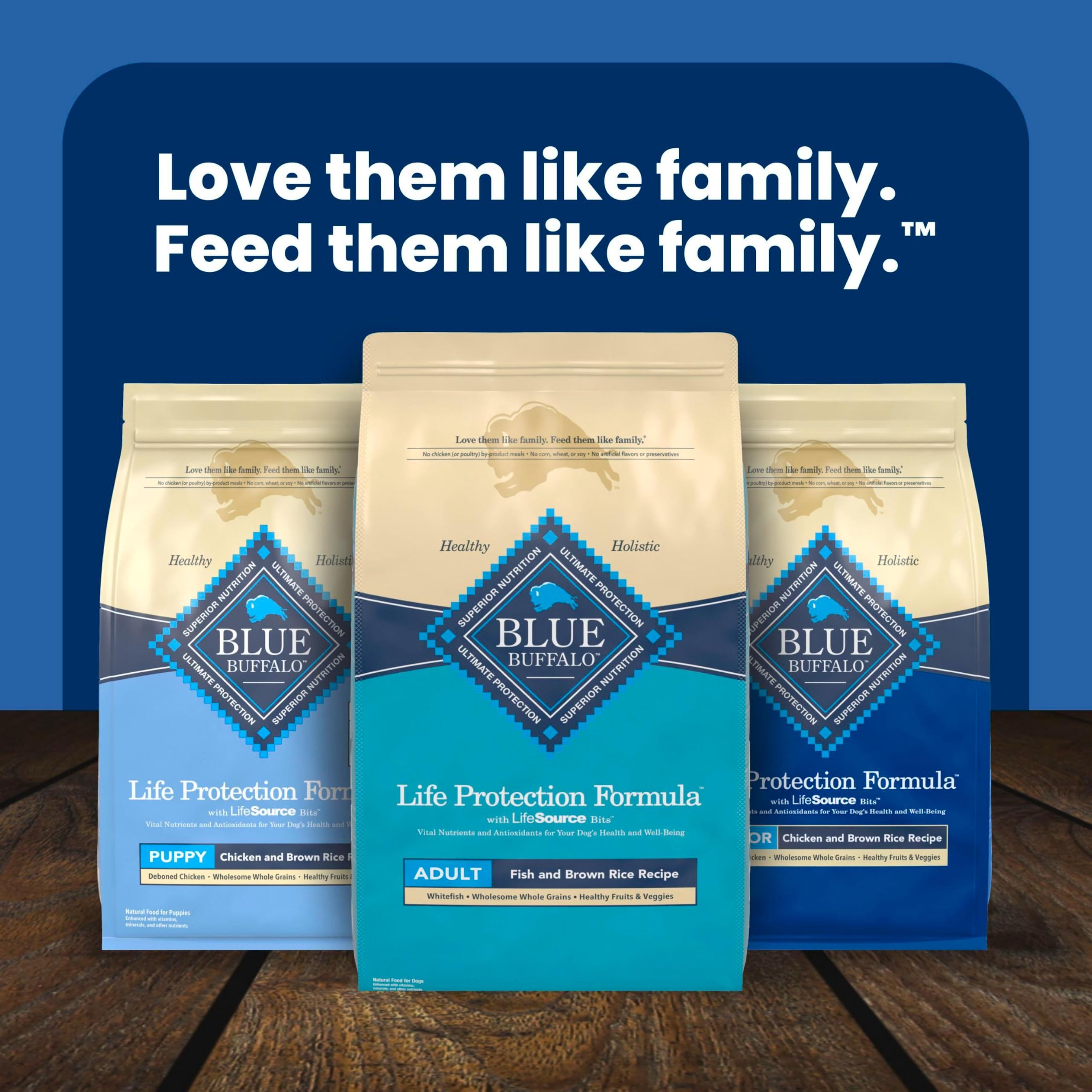 Blue Buffalo étiquette nutritionnelle affichant ingrédients naturels clés