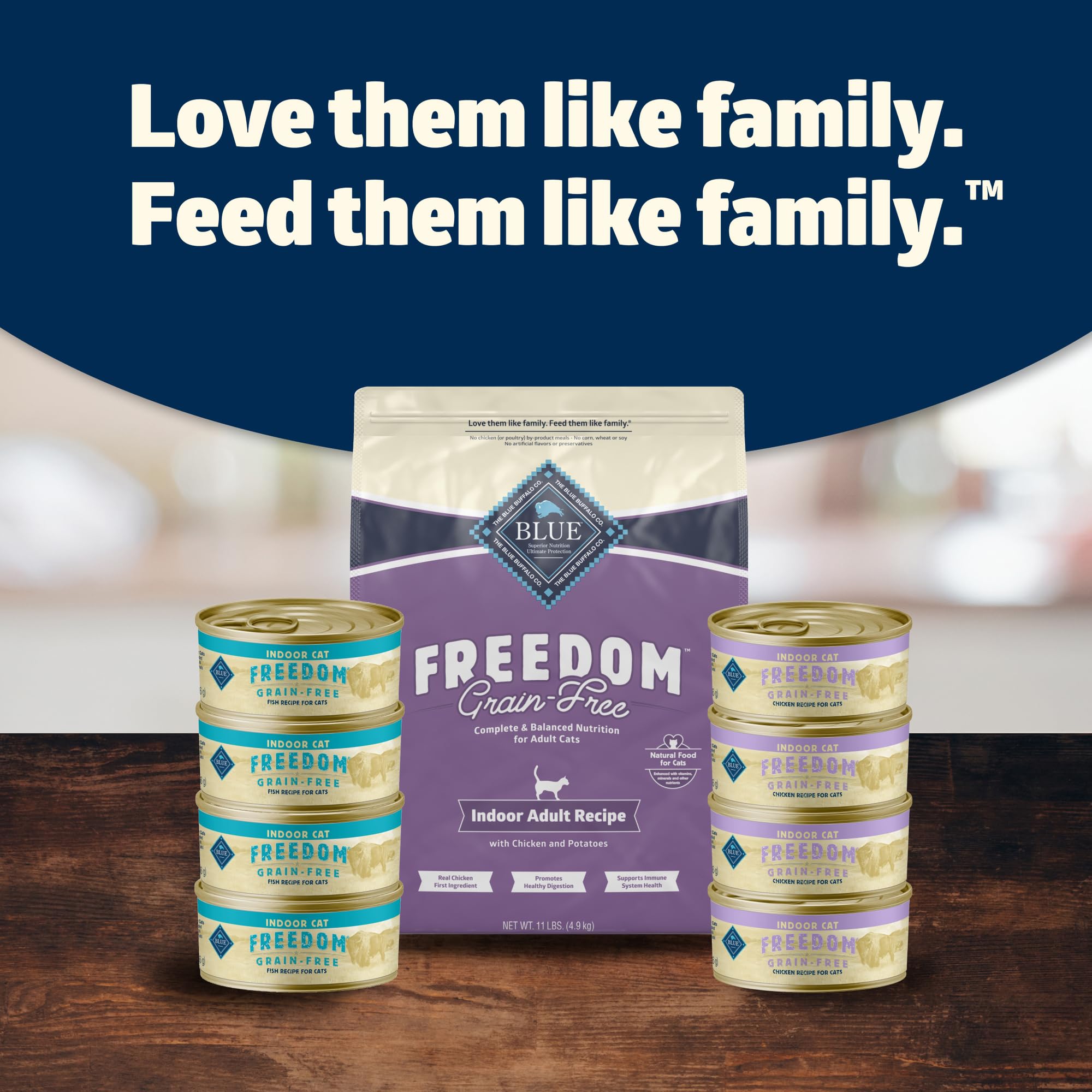 Blue Buffalo carotte et patate douce montrant sources naturelles de fibres