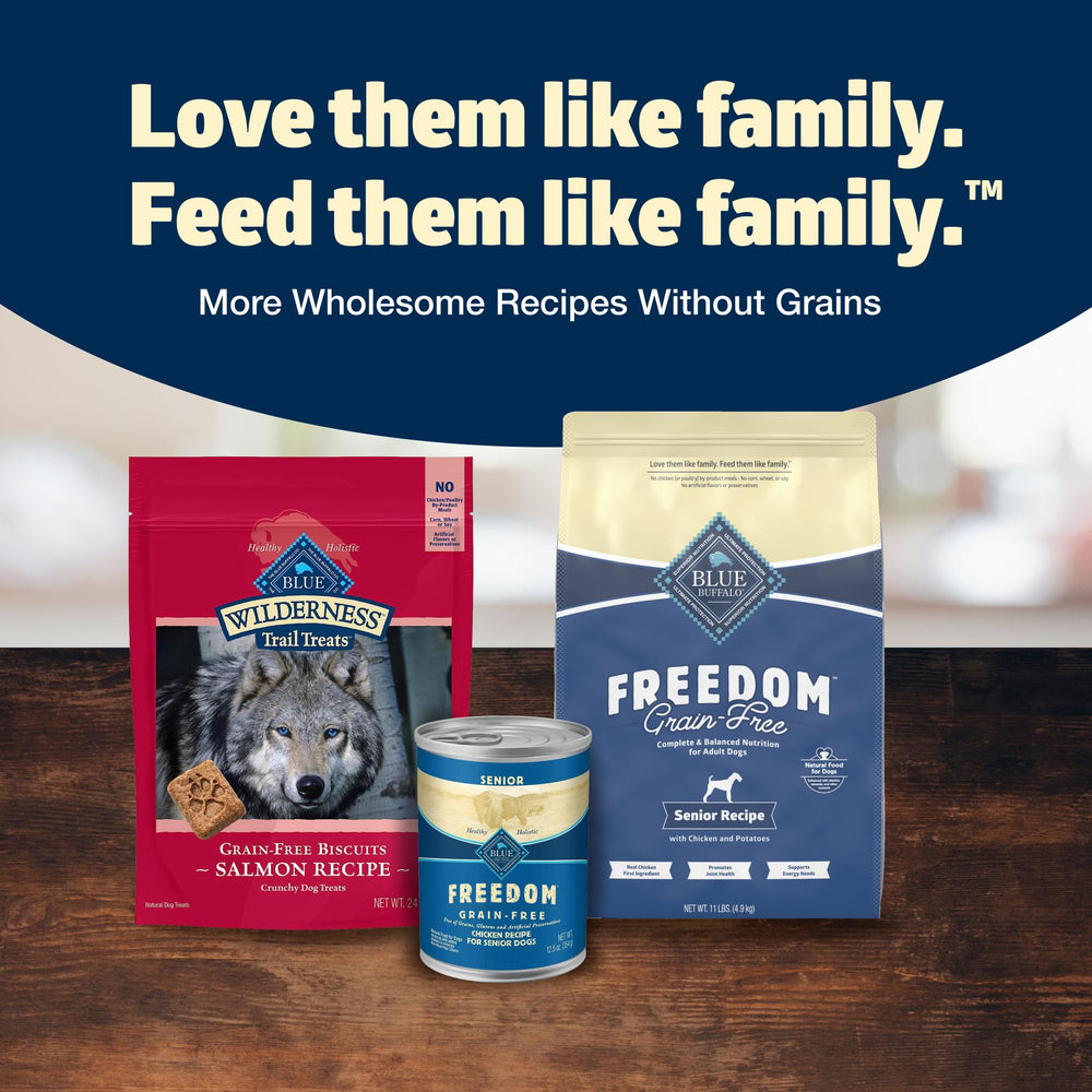 Blue Buffalo emballage arrière précisant ingrédients et absence de sous-produits