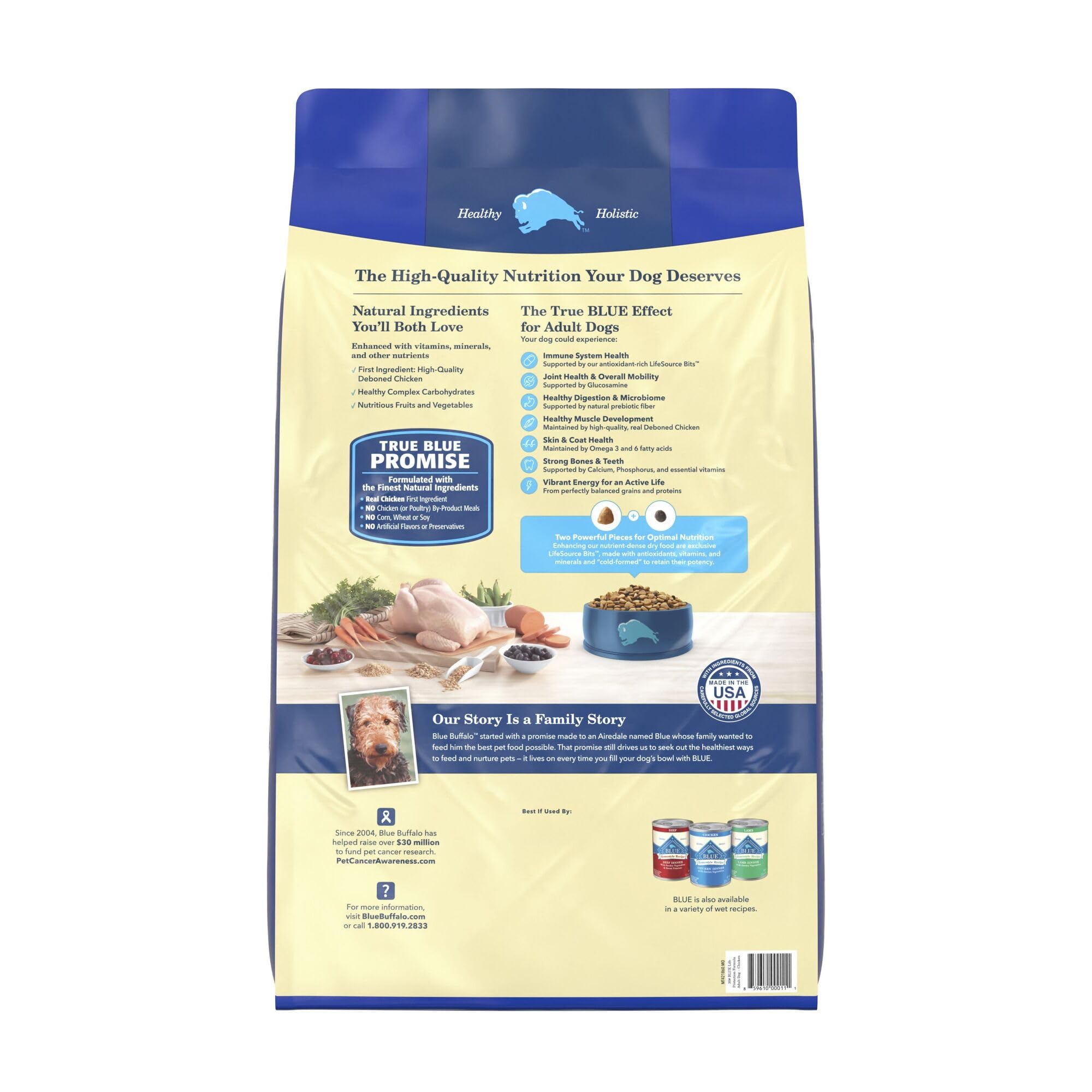 Blue Buffalo gros plan croquettes montrant texture et appétence