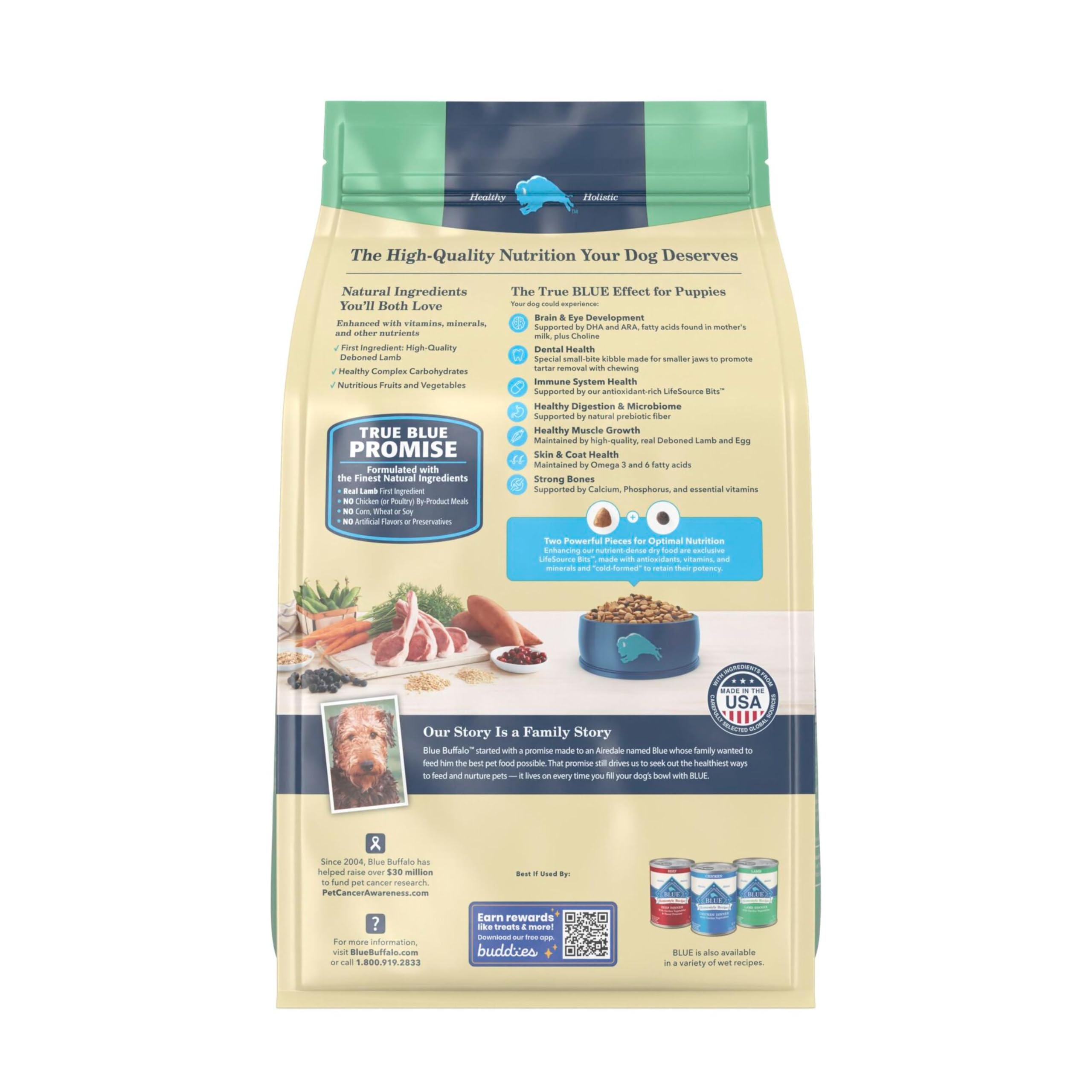 Blue Buffalo gros plan croquette montrant texture et appétence