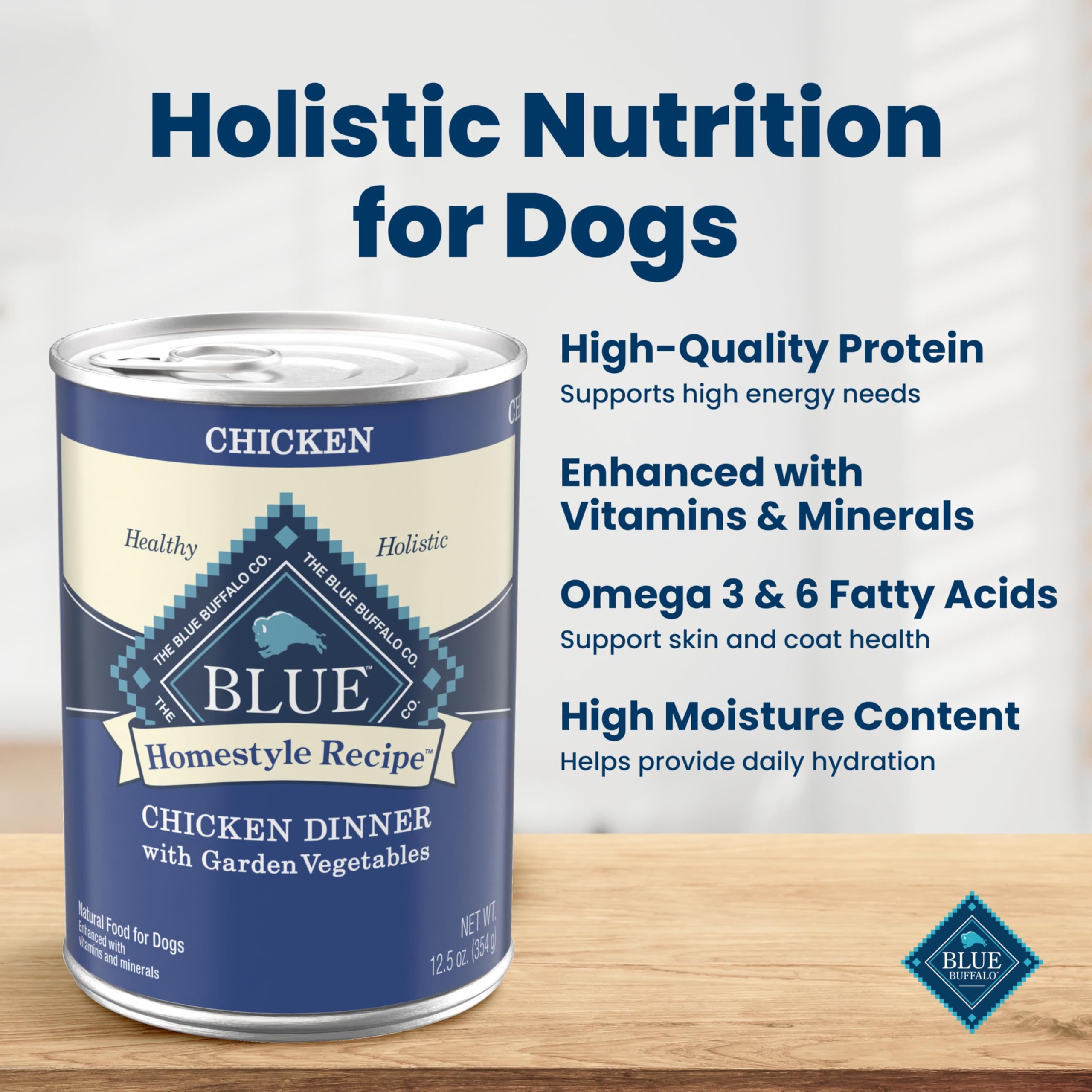 Blue Buffalo gros plan du poulet désossé garantissant protéines de qualité