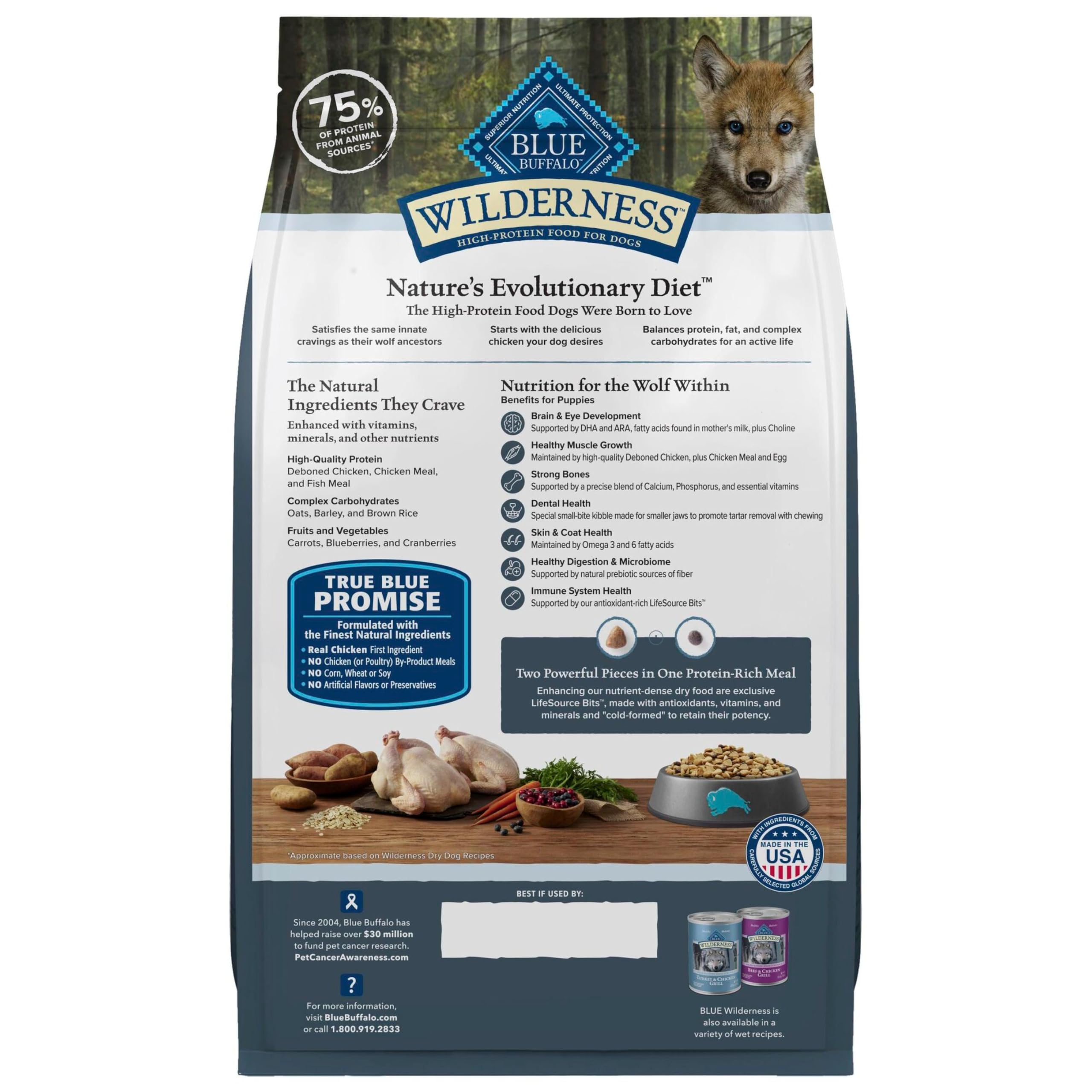 Blue Buffalo gros plan sur la texture des croquettes pour appétence