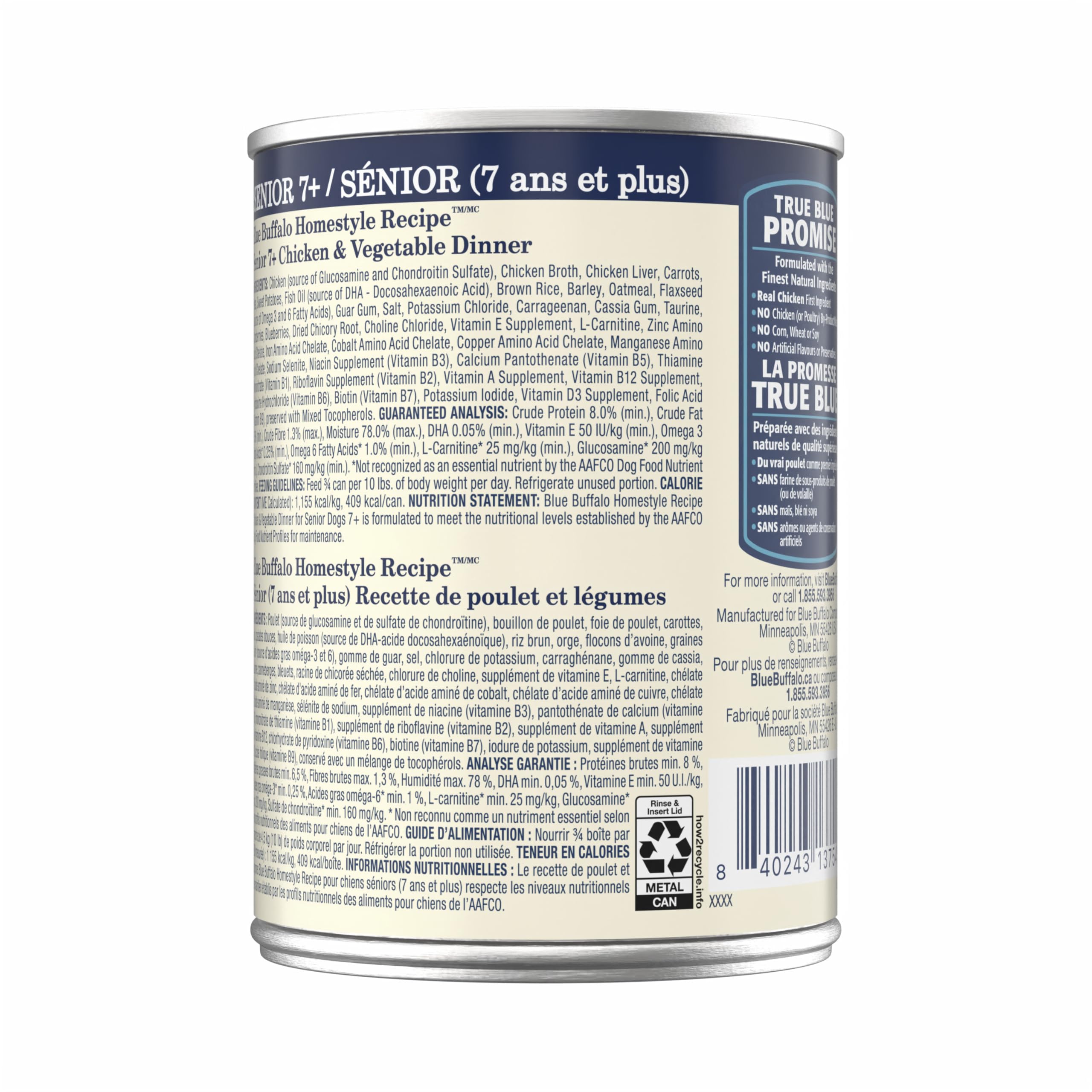 Blue Buffalo boîte ouverte révélant pâté humide appétissant et moelleux