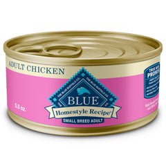 Blue Buffalo emballage recto montrant poulet réel et bénéfices nutritifs