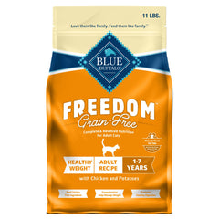 Blue Buffalo emballage 11 lb face montrant bénéfices nutritionnels