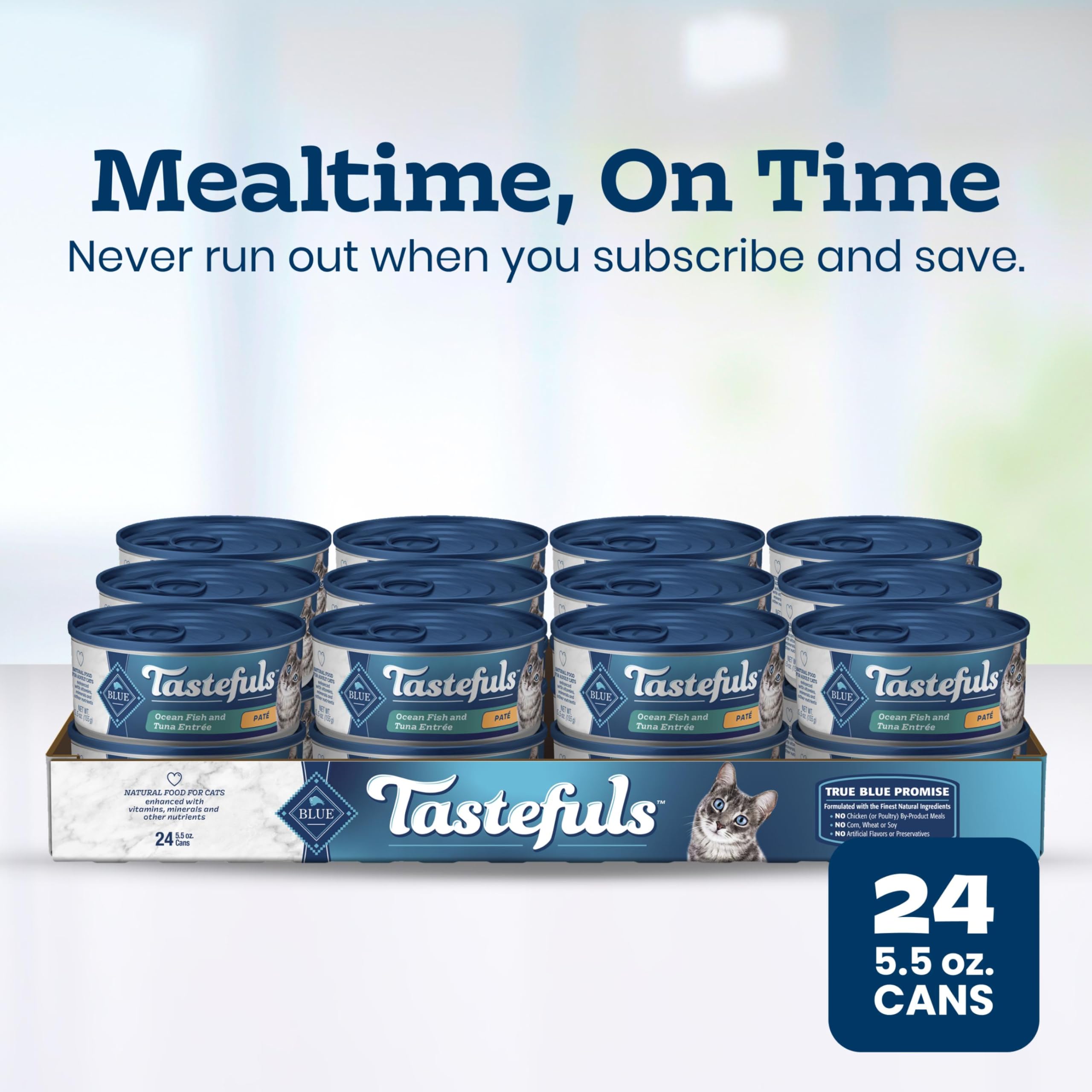 Blue Buffalo packaging mettant en avant ingrédients naturels