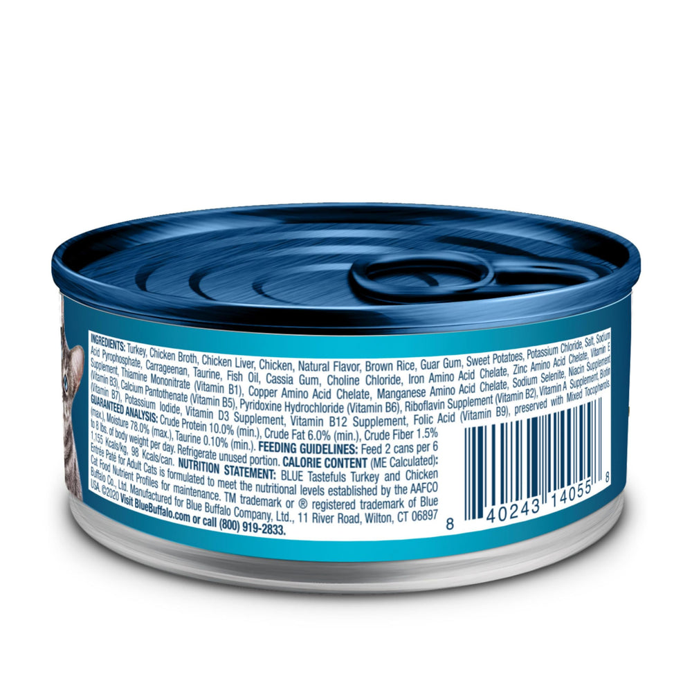 Blue Buffalo conserve ouverte montrant pâté onctueuse et hydratation immédiate