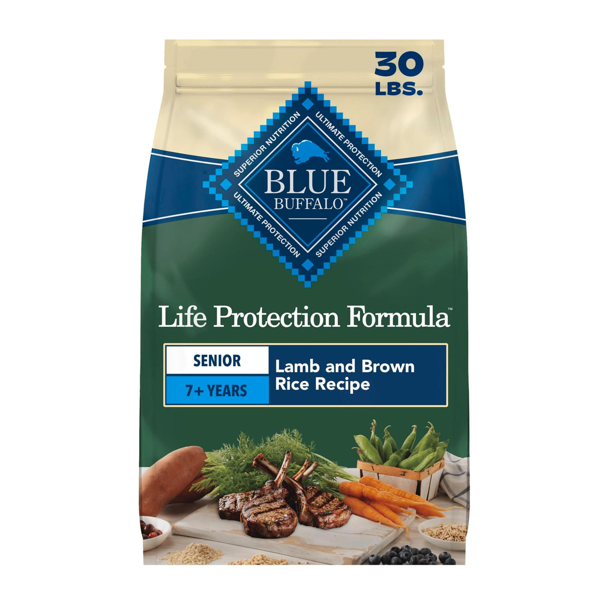 Blue Buffalo sachet 30 lb visible et bénéfice qualité nutrition