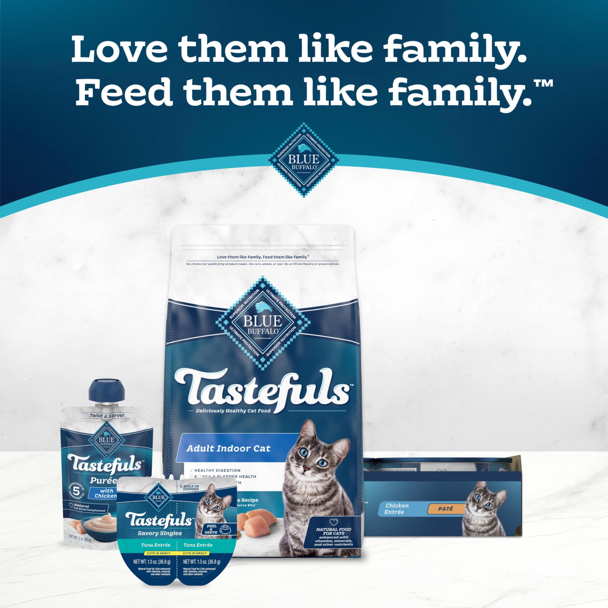 Blue Buffalo chat mange la pâté, acceptation élevée du produit
