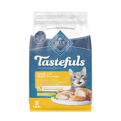 Blue Buffalo emballage frontal montrant la recette chicken & turkey et bénéfices clairs