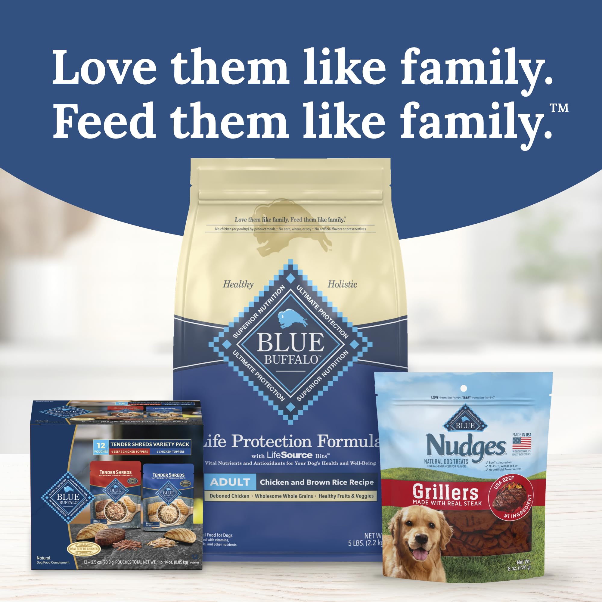 Blue Buffalo étiquette lisible avec informations ingrédients clés