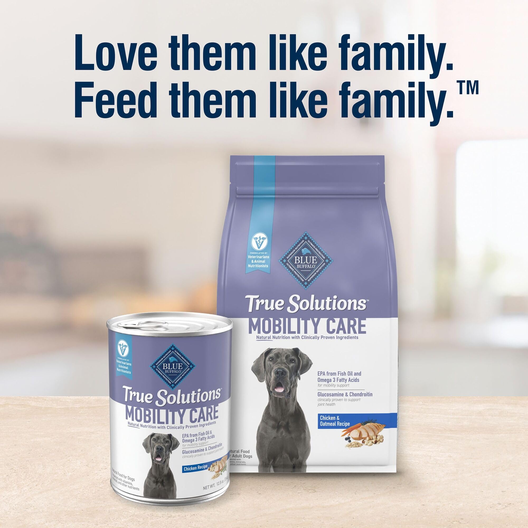 Blue Buffalo emballage alternatif montrant mentions d'ingrédients
