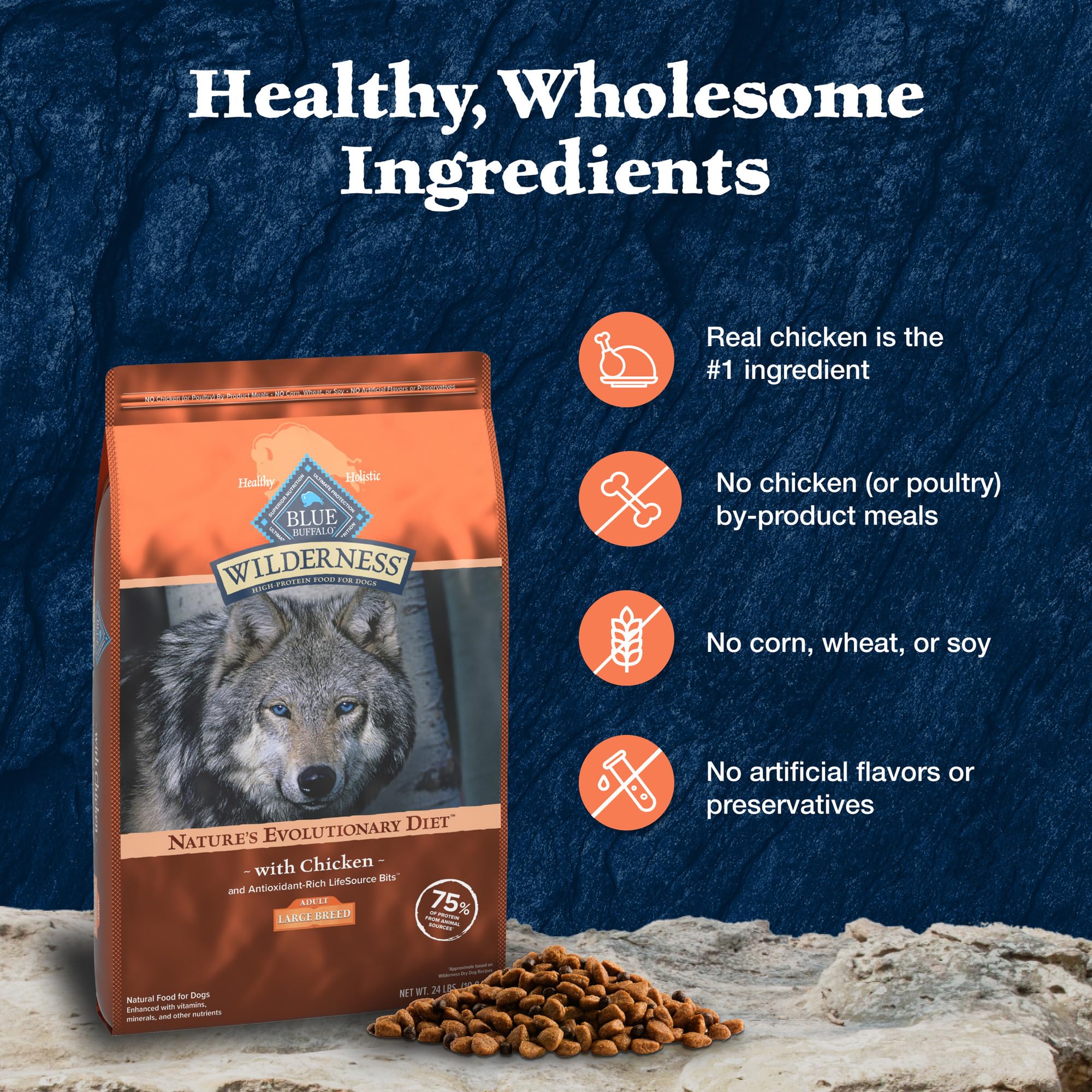 Blue Buffalo croquettes servies dans un bol pour appétence quotidienne