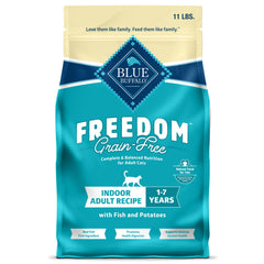 Blue Buffalo devant du paquet montrant recette whitefish et bénéfice nutritionnel