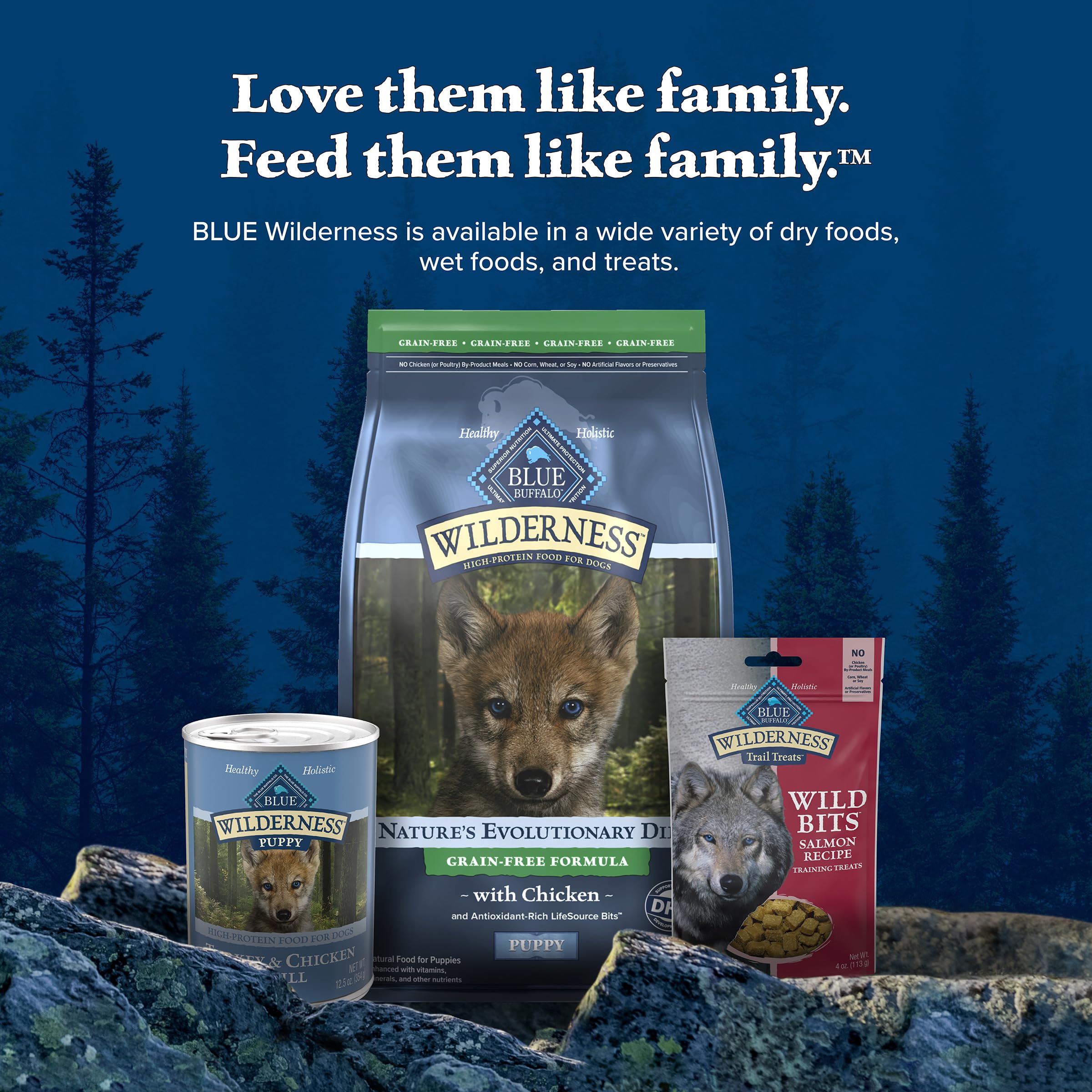 Blue Buffalo scène lifestyle famille donnant idée d'intégration quotidienne