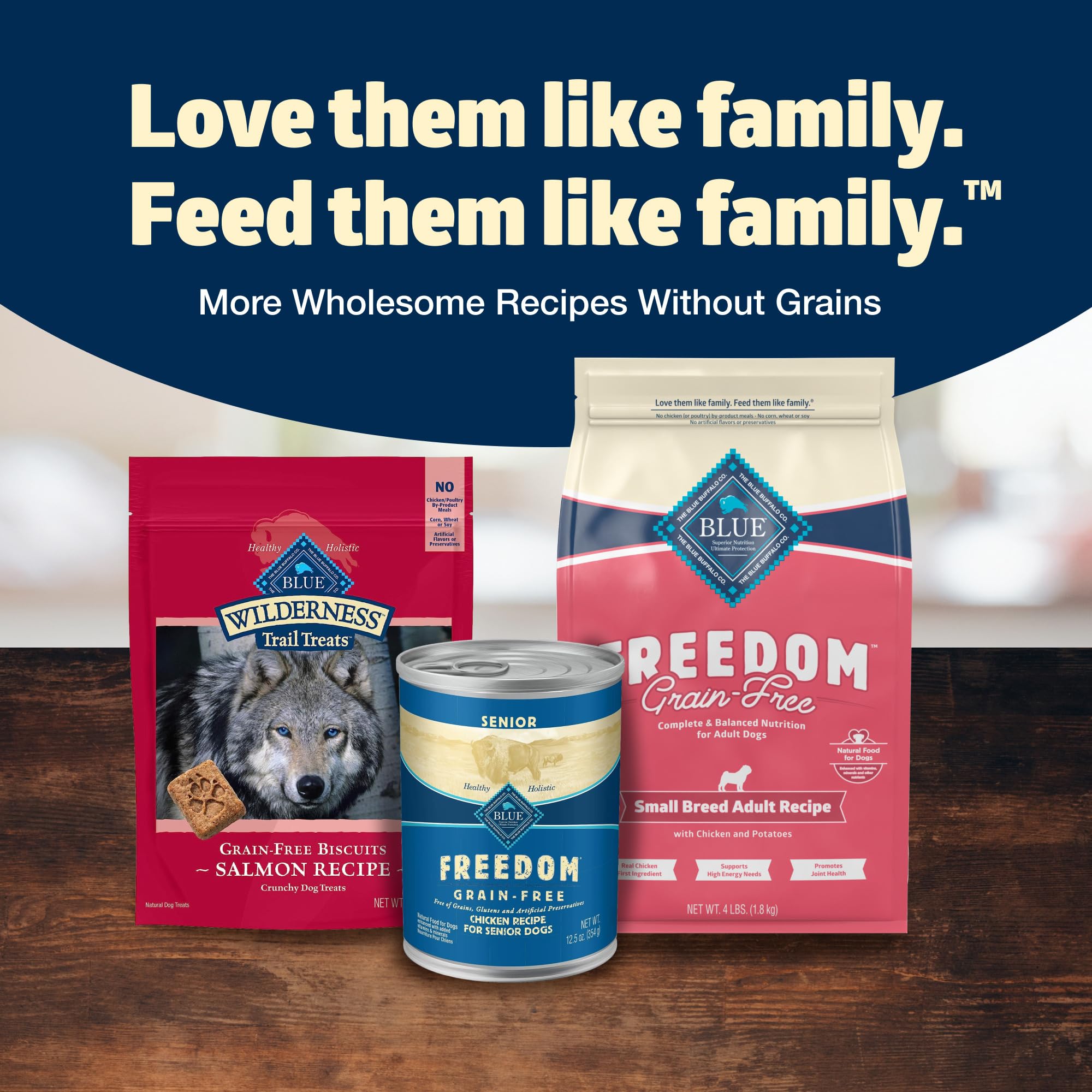 Blue Buffalo zoom sur mention glucosamine soutenant les articulations