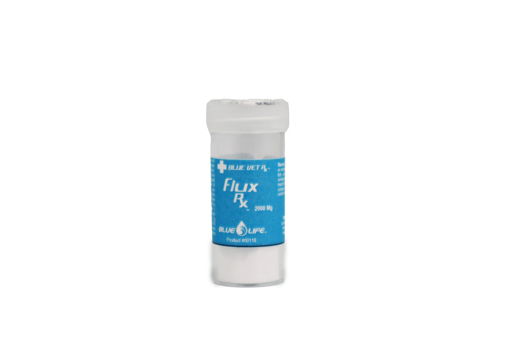 Blue Life Flux Rx échelle taille bouteille illustrant couverture jusqu'à 100 gal