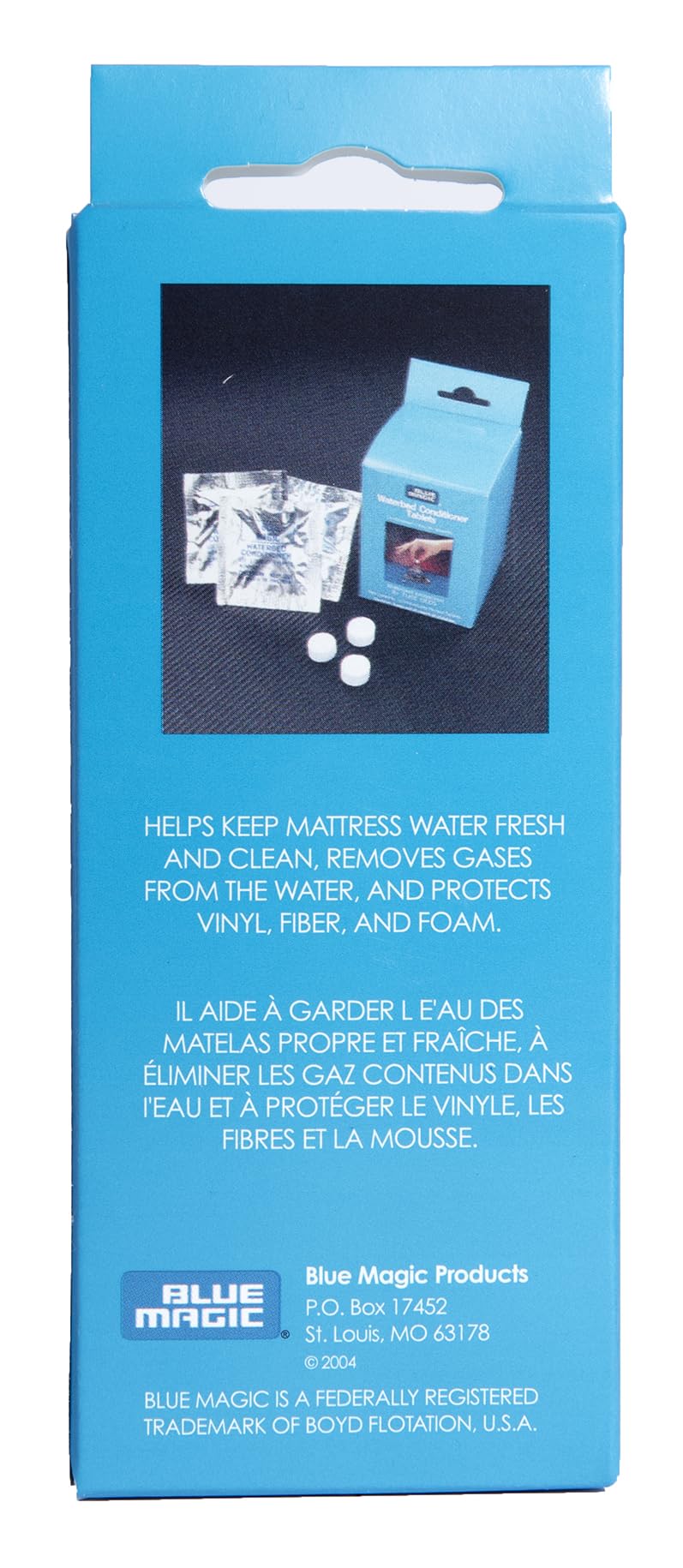 Blue Magic comprimé gros plan révélant la texture et libération contrôlée