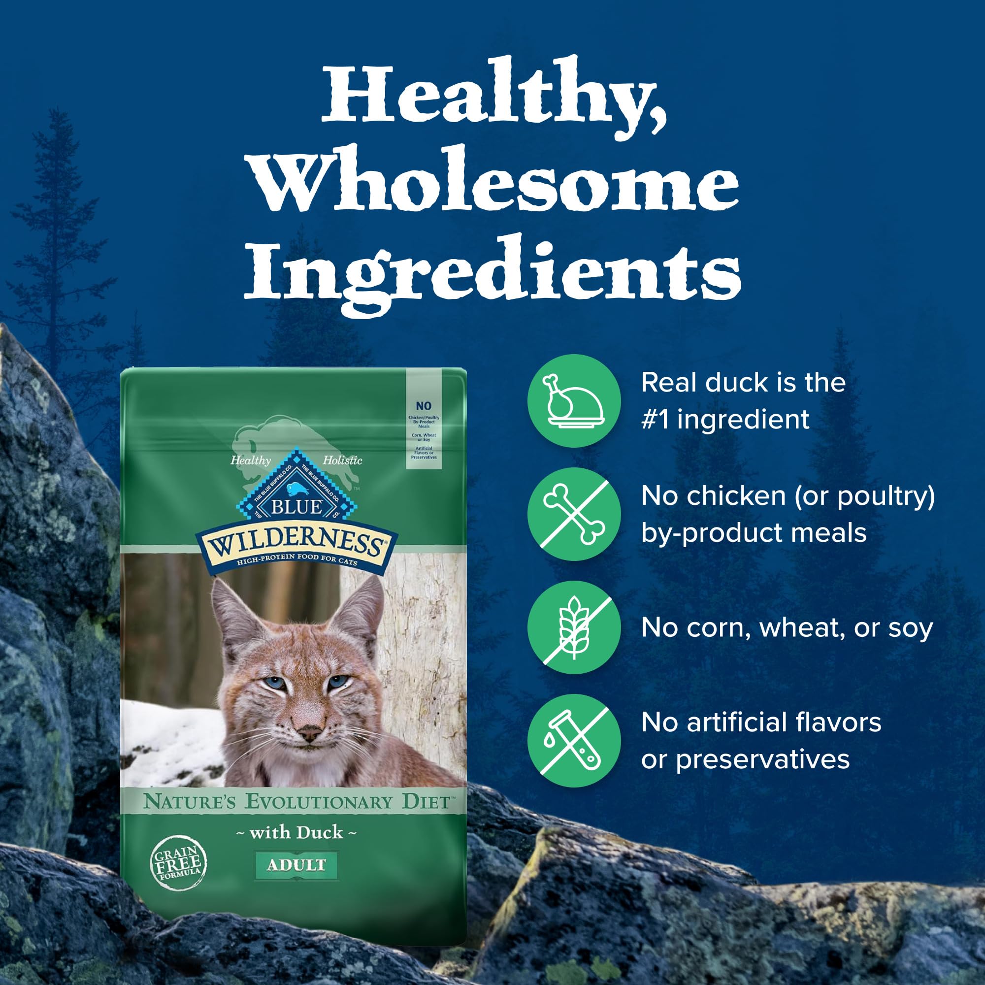 Blue Wilderness chat mange en cuisine, favorise appétence et satisfaction alimentaire