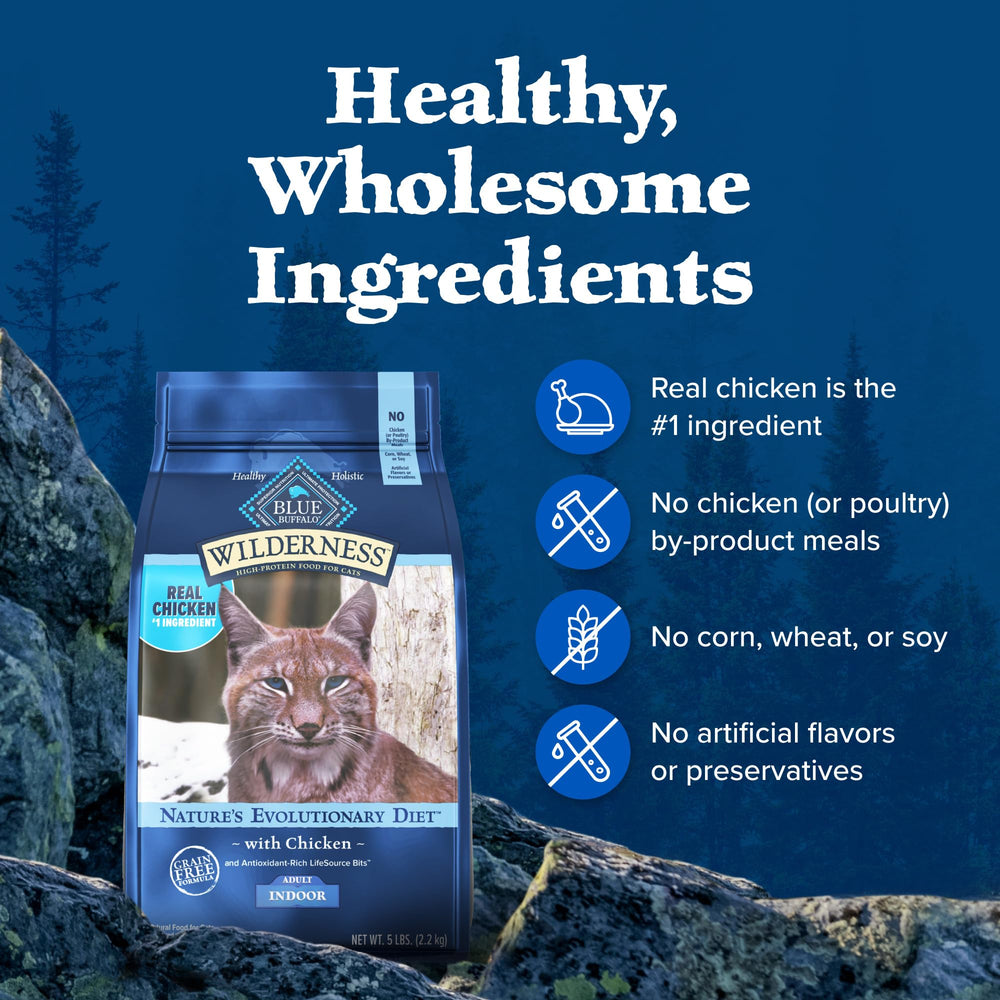 BLUE WILDERNESS vue de profil du sachet indiquant informations et qualité