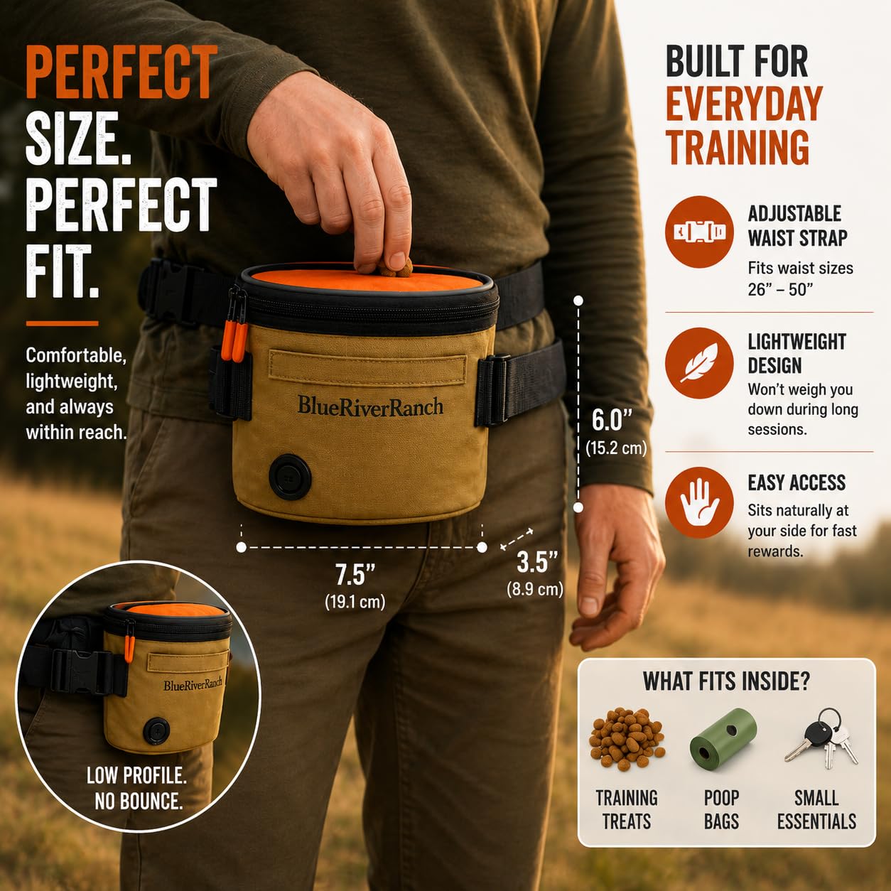 BlueRiverRanch ceinture ajustable large assurant maintien et confort