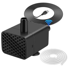 BlueYu pompe vue avant montrant design compact et connexion USB pour installation facile