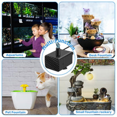 BlueYu pompe gros plan moteur indiquant fonctionnement ultra‑silencieux et haute performance
