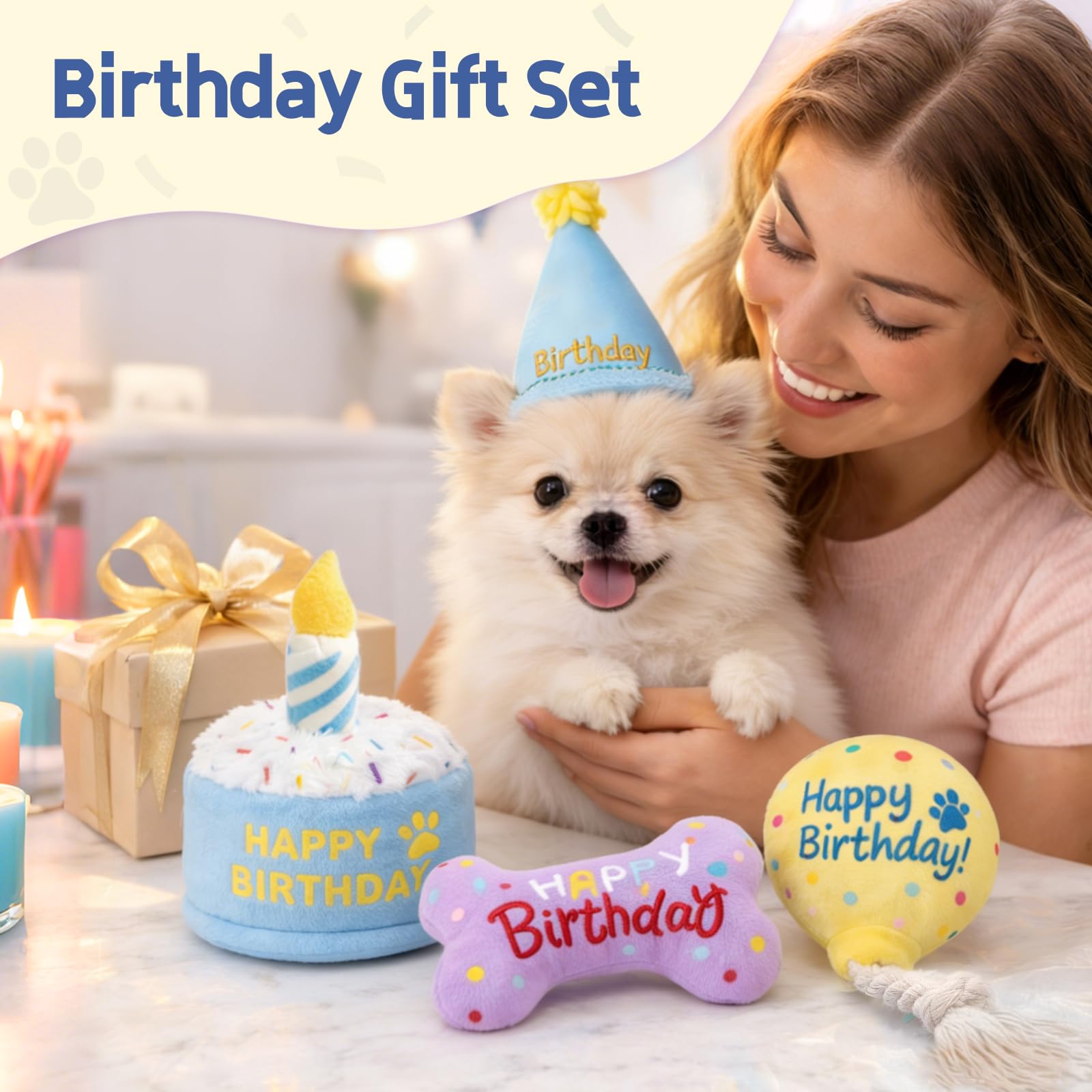 BluPup comparaison taille des jouets à la main, pratique pour choisir
