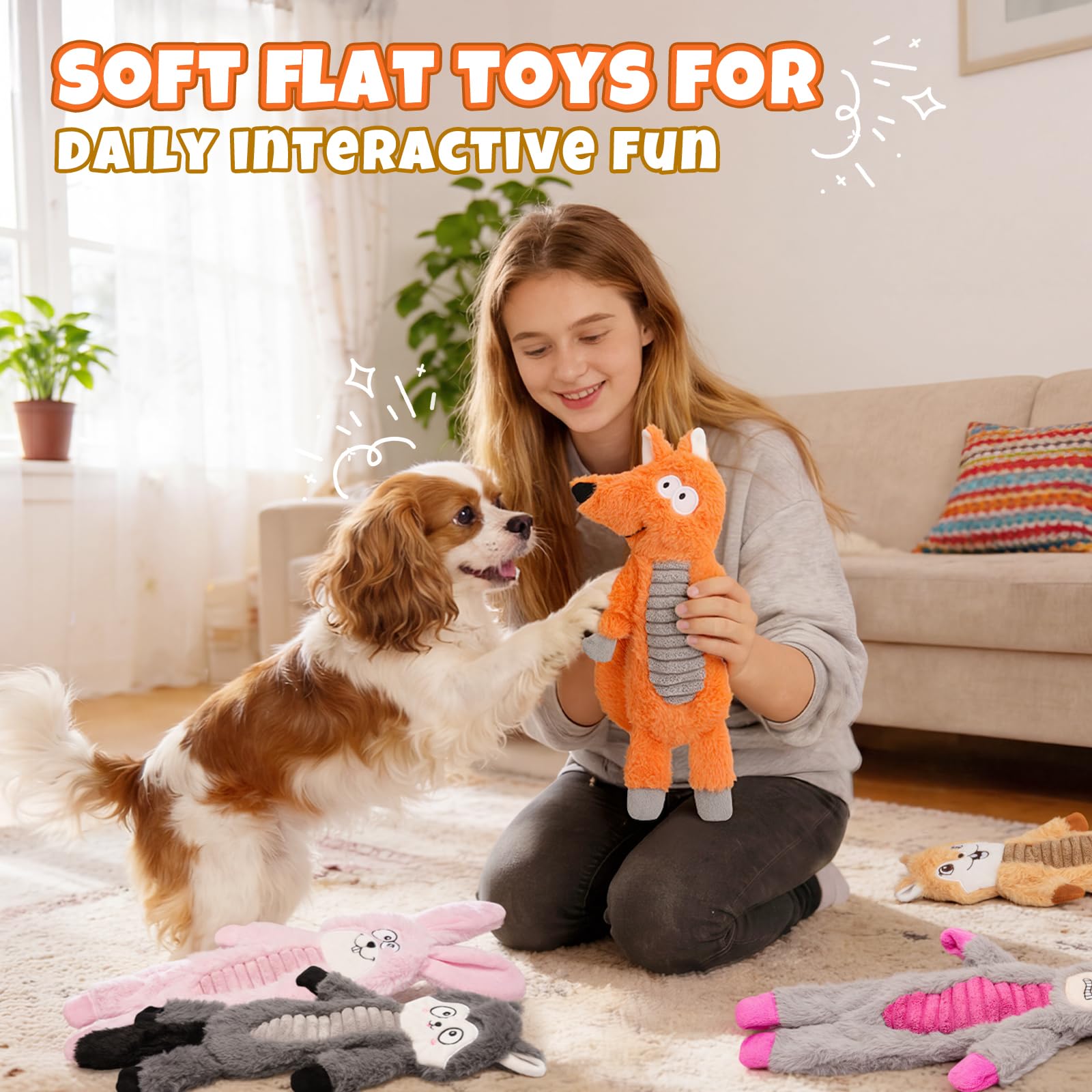 BluPup intérieur montrant le couineur et crinkle pour engagement