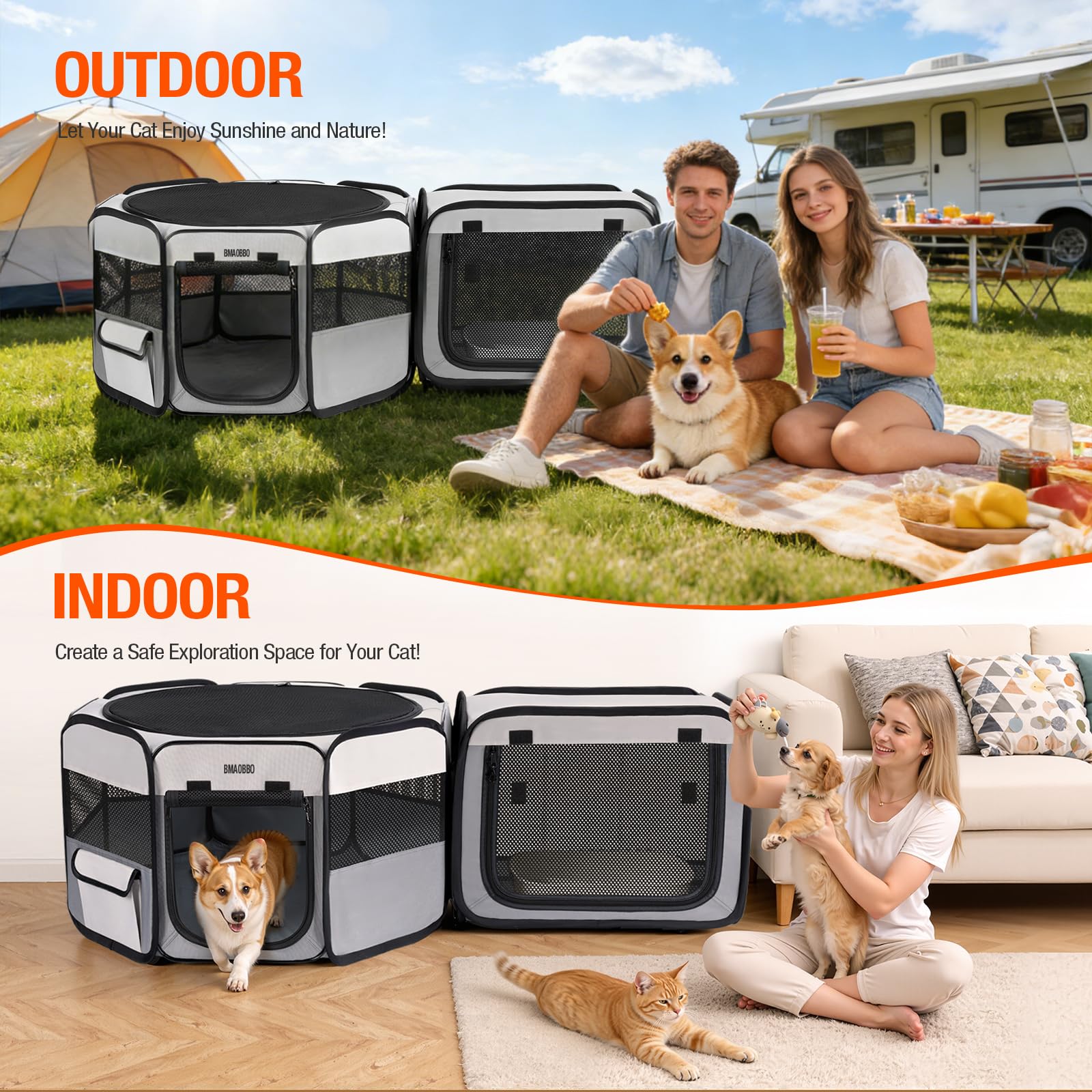 BMaoBBo gros plan tissu 600D durable résistant aux griffures