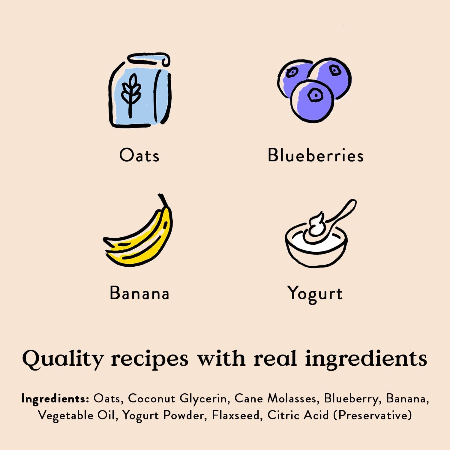 Bocce's Bakery friandise PB Banana Chip accompagnée de bananes naturelles