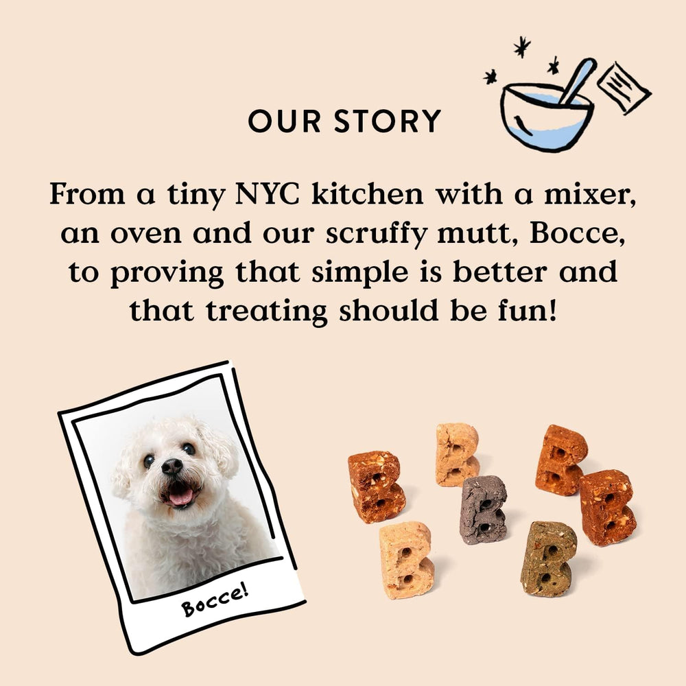 Bocce's chien prenant une friandise en main illustrant facilité d'utilisation et plaisir