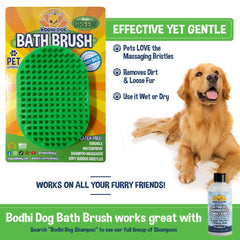 Bodhi Dog brosse retenant poils retirés facilitant nettoyage et réduisant dispersion dans la salle de bain